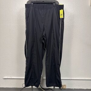 All In Motion | Black Track Pants with White Stripe